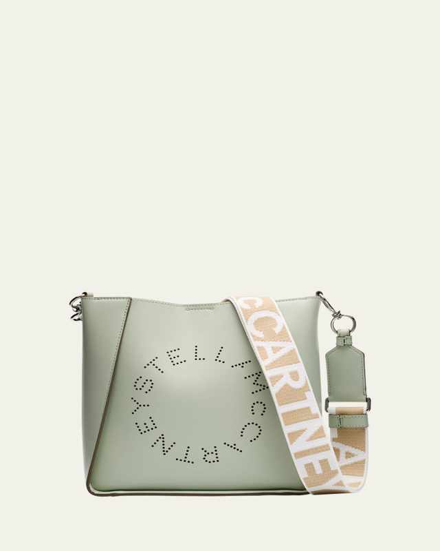 Mini Logo Vegan Leather Bucket Crossbody Bag